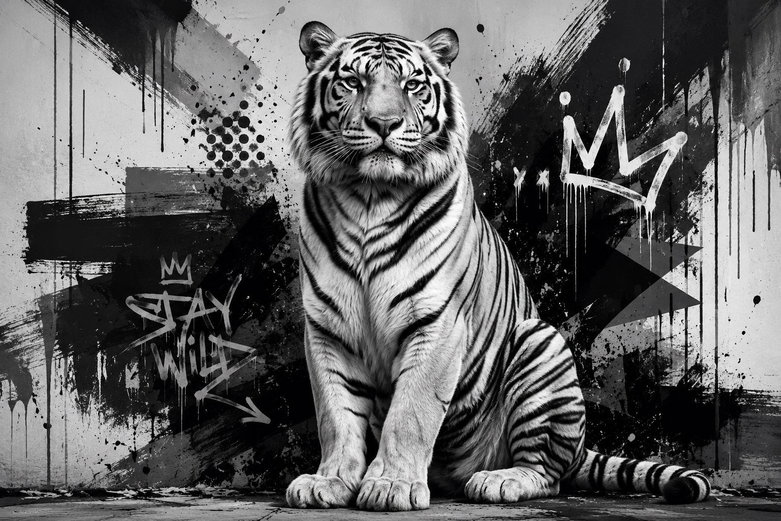 Tapisserie Tigre Blanc | Le Petit Intissé