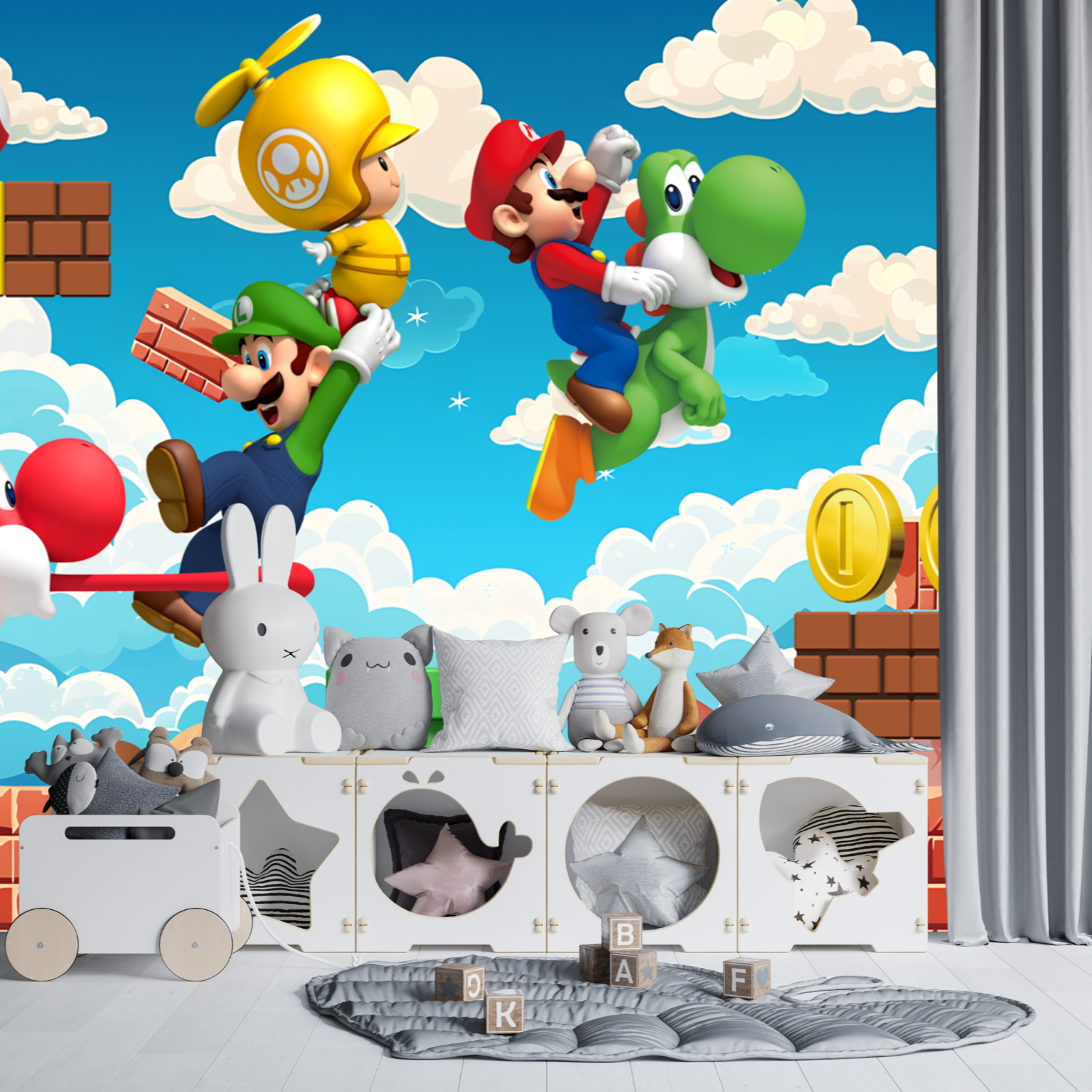 Papier Peint Chambre Mario | Le Petit Intissé