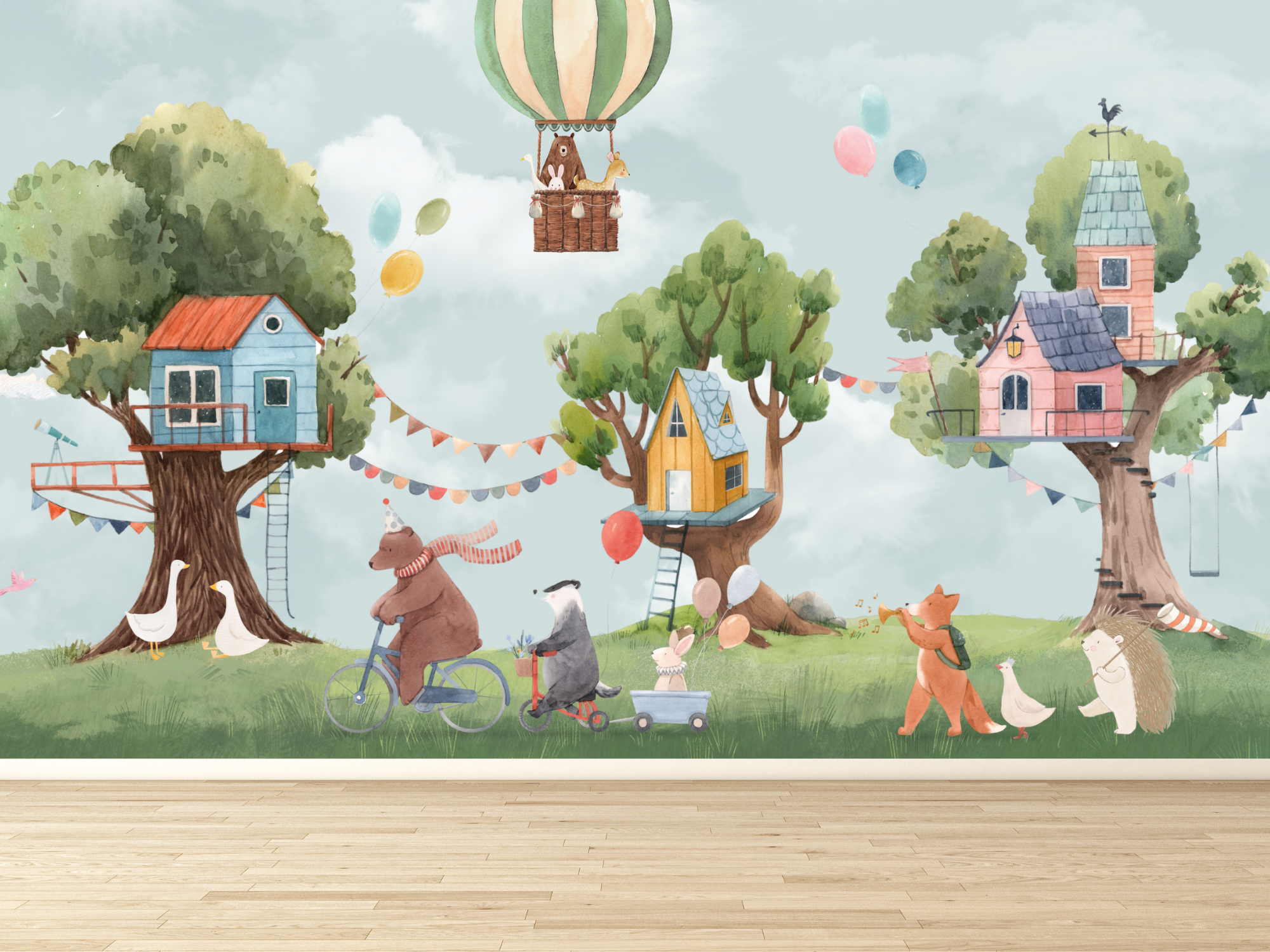 Papier Peint Panoramique Enfant Animaux | Le Petit Intissé