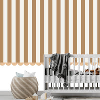 Thumbnail for Papier Peint Rayure <br/> Caramel Miel