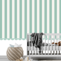 Thumbnail for Papier Peint Rayure Vert et Blanc | Le Petit Intissé