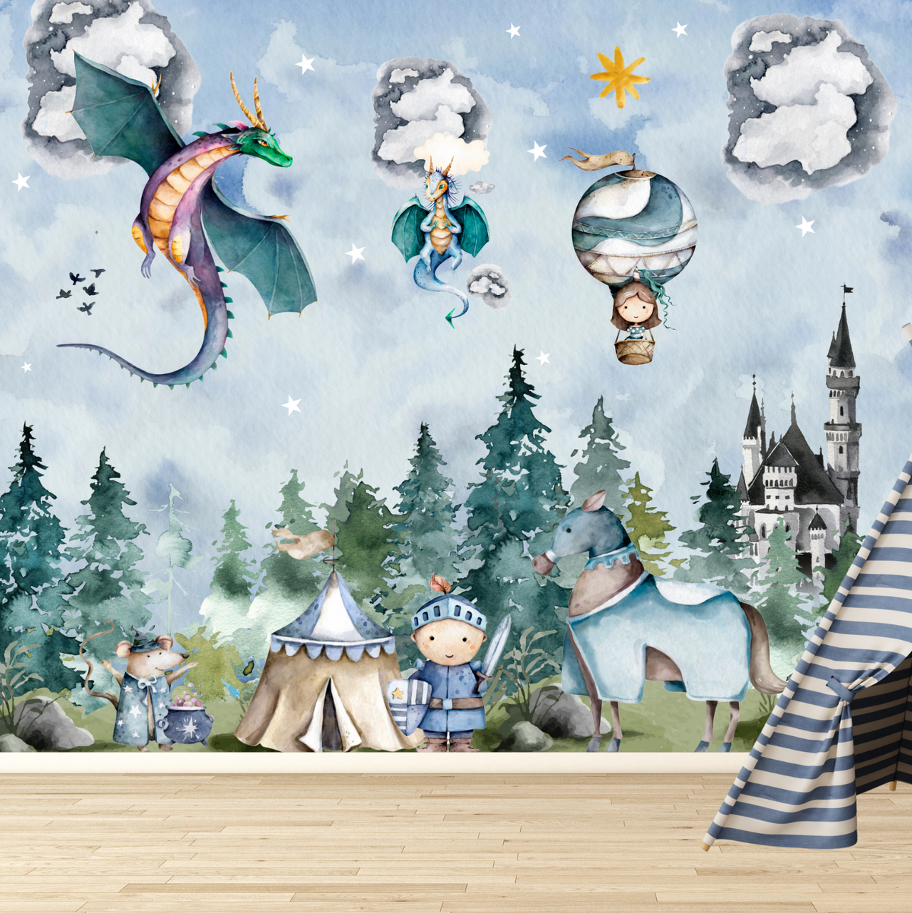 Papier Peint Enfant Chevalier | Le Petit Intissé