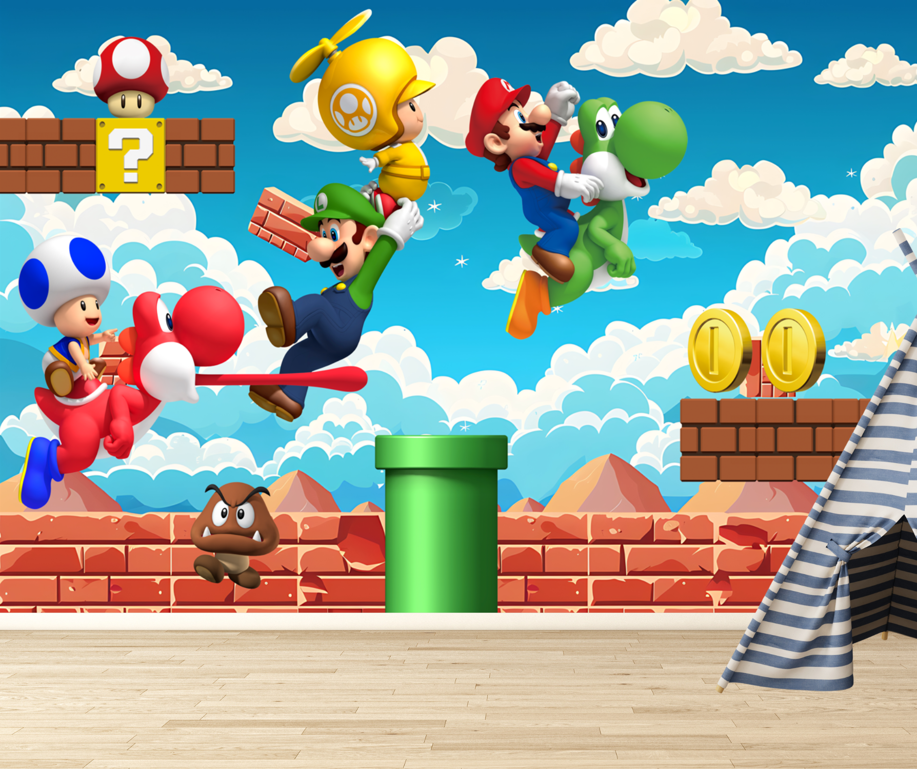 Papier Peint Chambre Mario | Le Petit Intissé