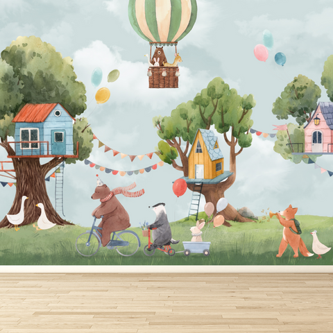 Papier Peint Panoramique Enfant Animaux | Le Petit Intissé