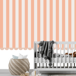 Papier Peint Rayure Pêche | Le Petit Intissé
