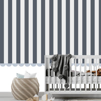 Thumbnail for Papier Peint Rayure <br/> Bleu Gris