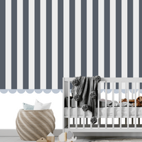 Thumbnail for Papier Peint Rayure Bleu Gris | Le Petit Intissé