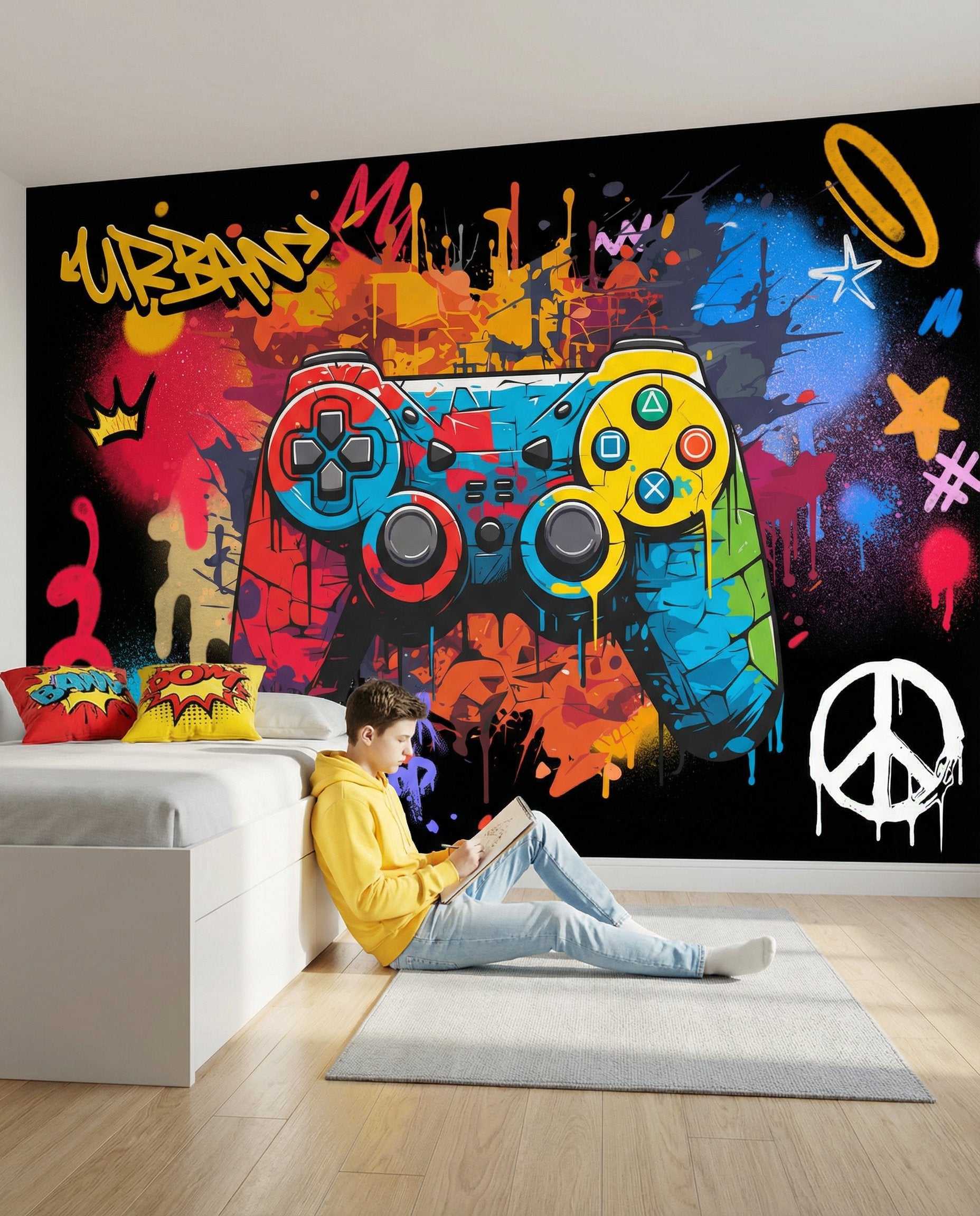 Papier Peint Gamer <br/> Level UP 3D