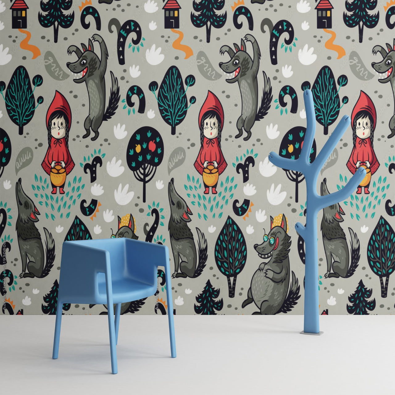 Papier Peint Fille Classique <br/> Le Petit Chaperon Rouge