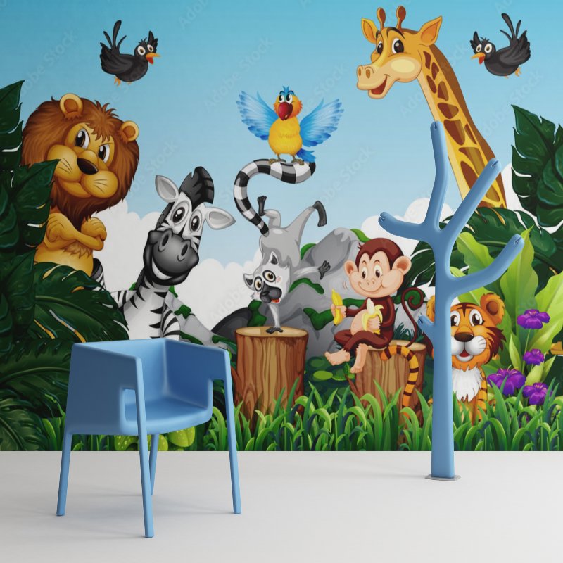 Papier Peint Animaux <br/> Savane & Co