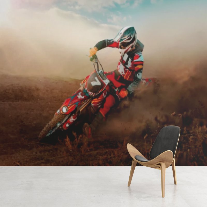 Papier Peint Moto <br/> Sable et Moto Cross