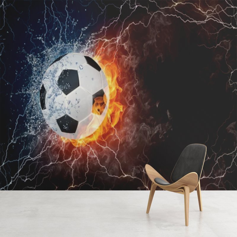 Papier Peint Foot <br/> Eau et Feu