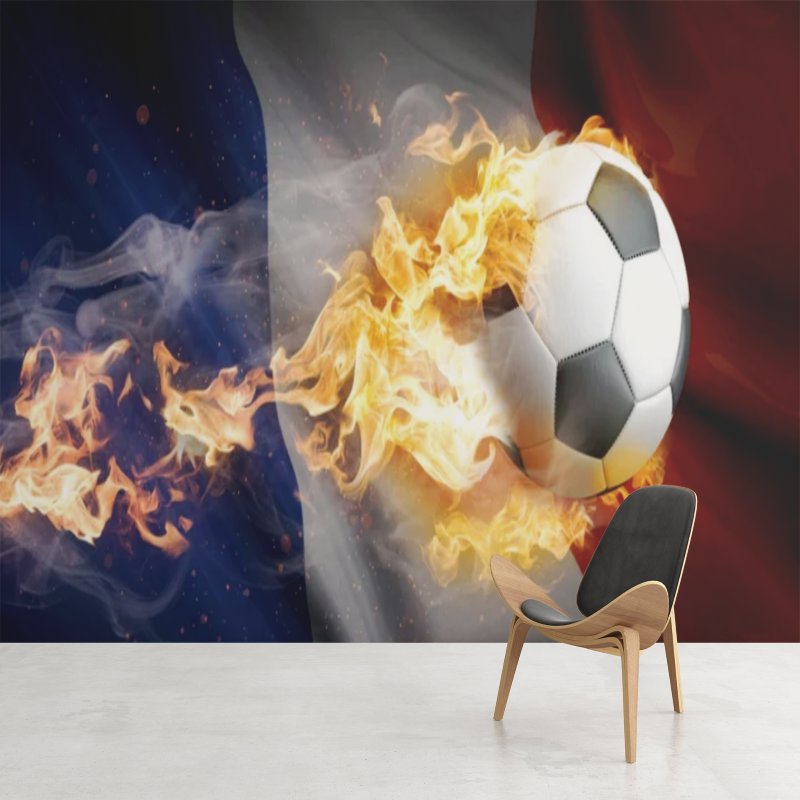 Papier Peint Foot <br/> Tricolore