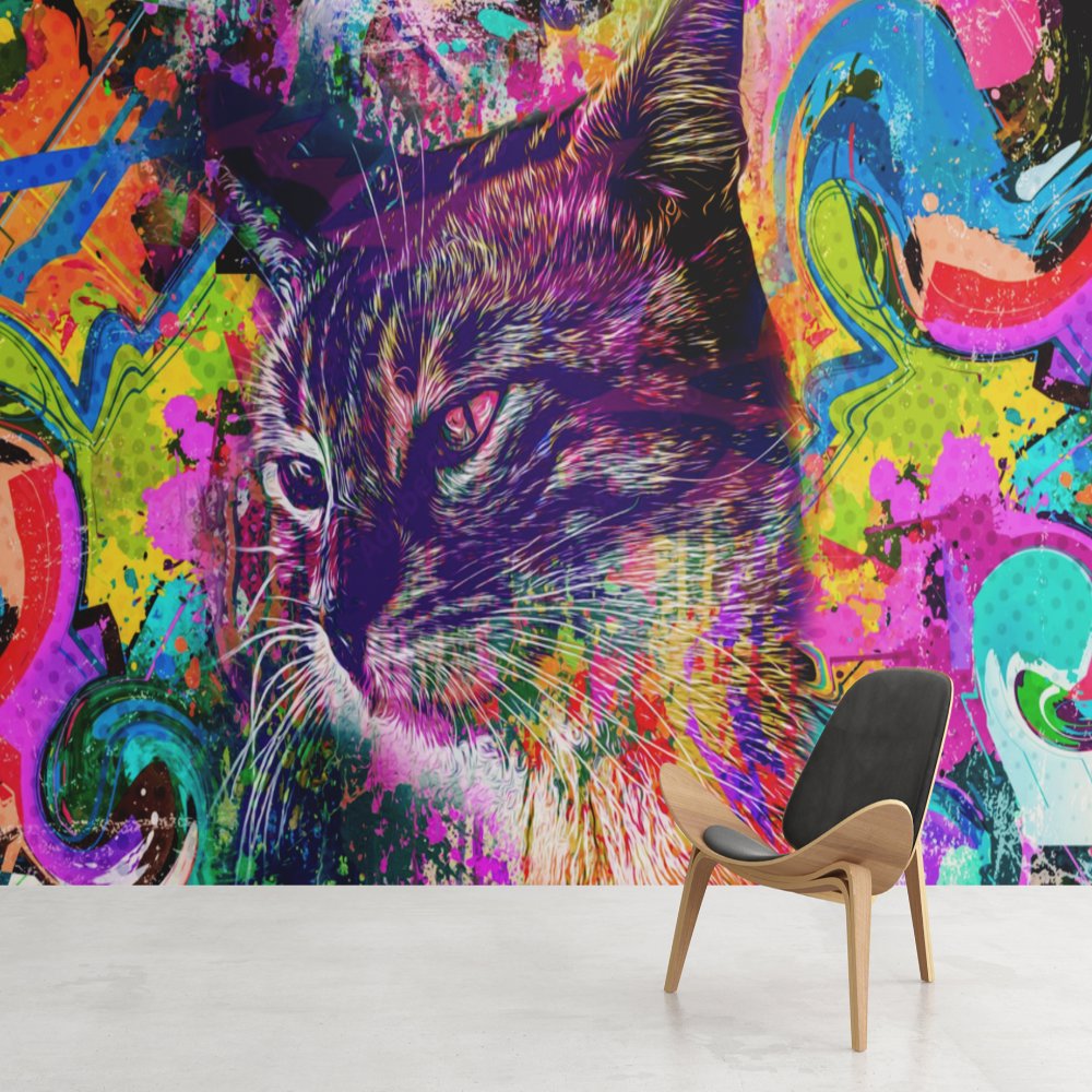 Papier Peint Graffiti <br/> XXL Chat