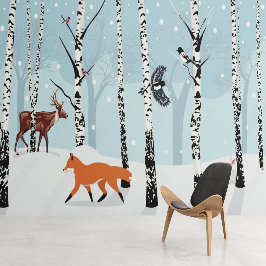 Papier Peint Animaux <br/> Esprit Hiver