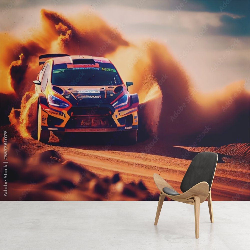 Papier Peint Voiture <br/> Style Rallye Dakar