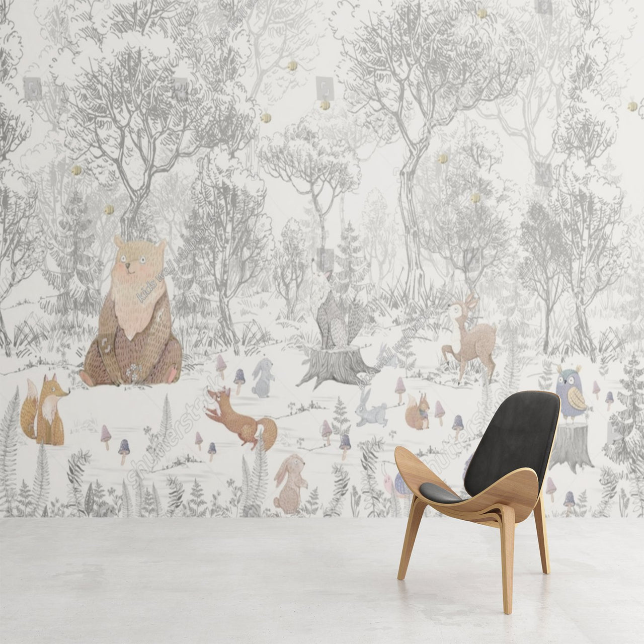 Papier Peint Animaux <br/> Forêt Enchantée et Rigolo