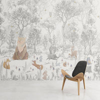 Thumbnail for Papier Peint Animaux <br/> Forêt Enchantée et Rigolo