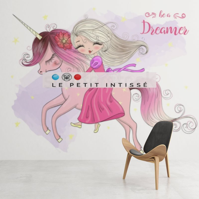 Papier Peint Licorne <br/> Belle Chevauchée