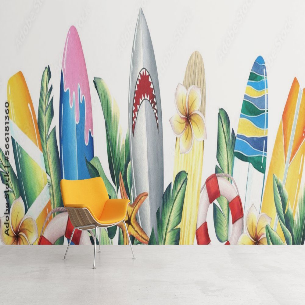 Papier Peint Ado Classique <br/> Surf Requin