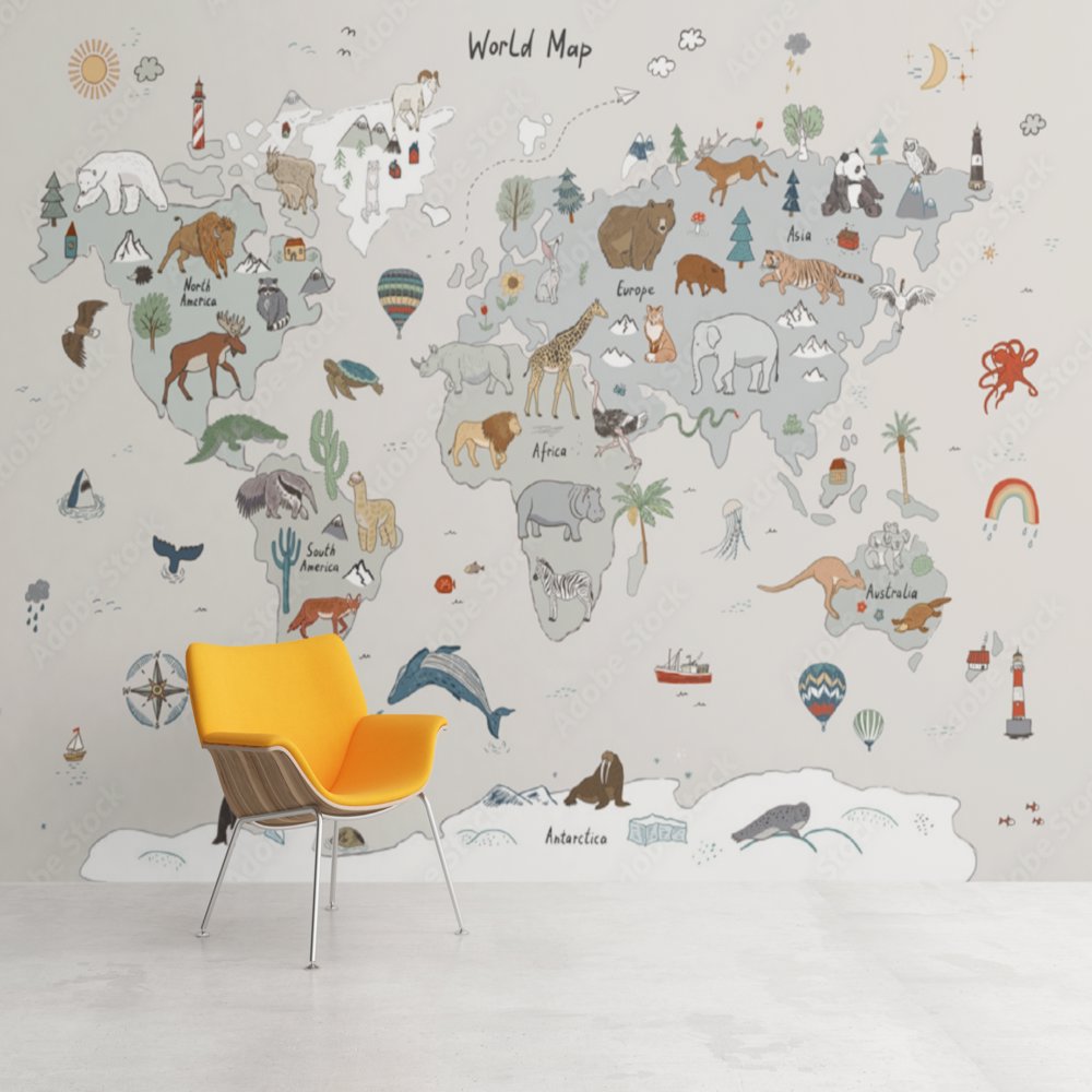 Papier Peint Carte du Monde <br/> Greenland