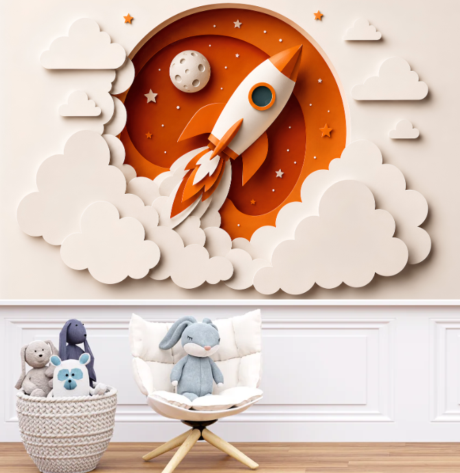 Déco Fusée Chambre Enfant | Le Petit Intissé