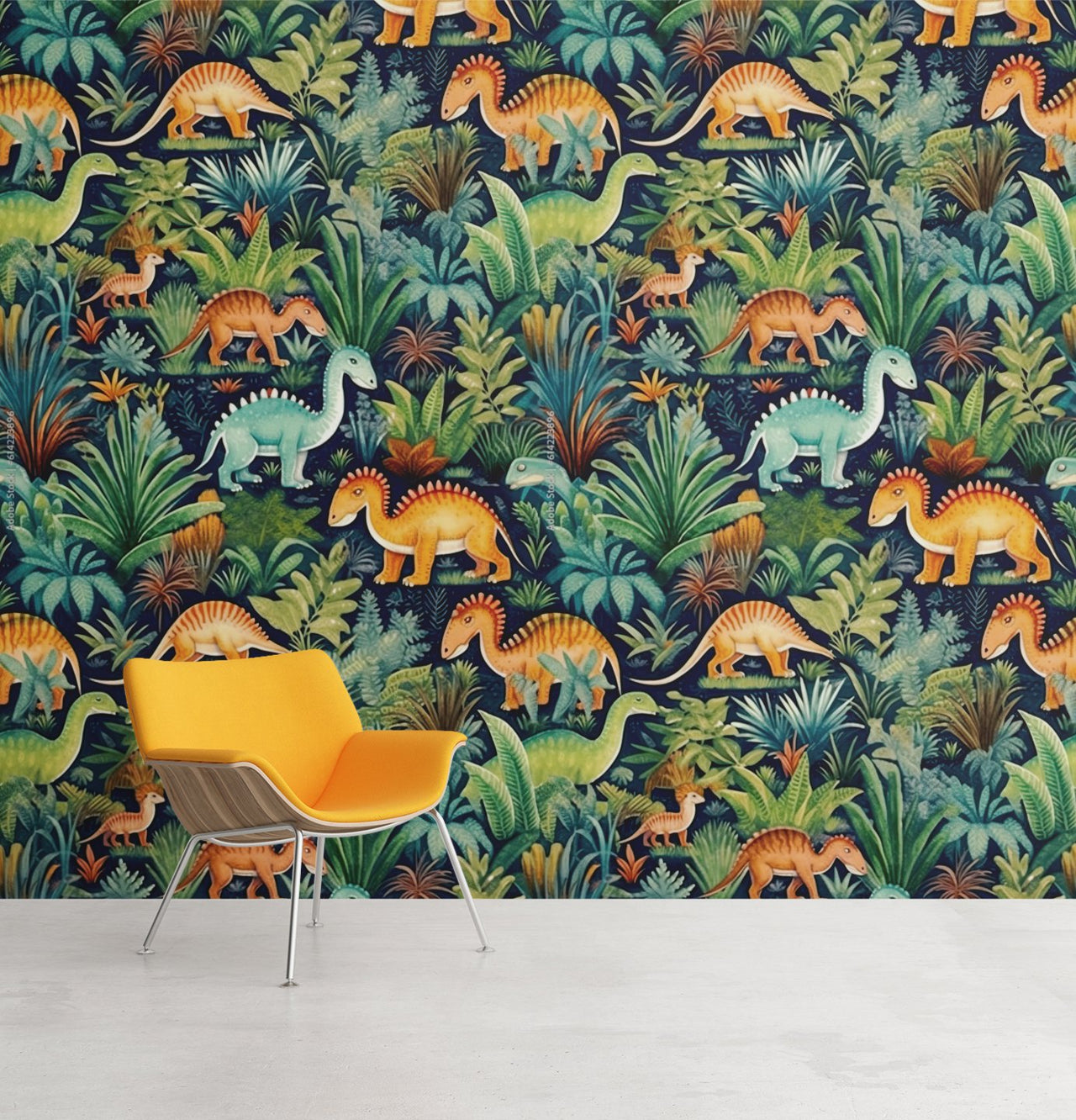 Papier Peint Dinosaure <br/> Jungle et Motif Dino