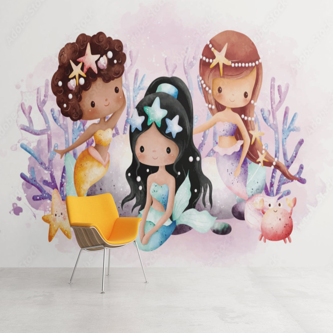 Papier Peint Princesse <br/> Mermaid Conte de fée