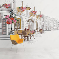 Thumbnail for Papier Peint Noir et Blanc <br/> Terrasses de Paris