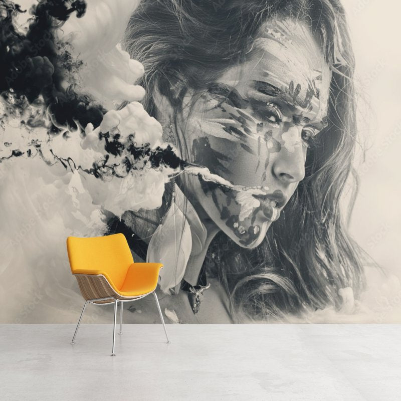 Papier Peint Ado Classique <br/> Visage Femme