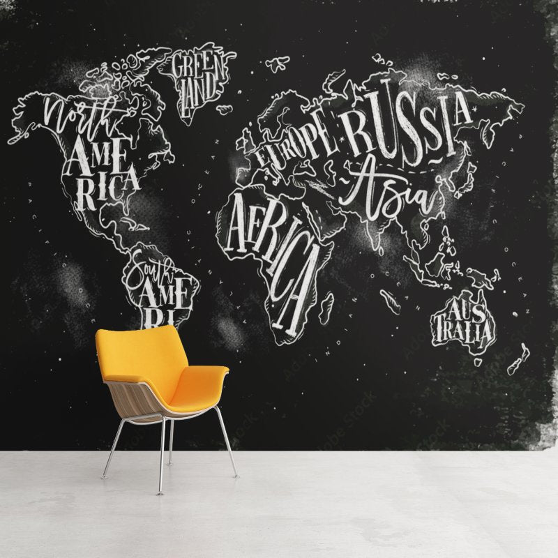 Papier Peint Voyage <br/> Noir Profond