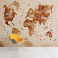 Thumbnail for Papier Peint Voyage <br/> Aquarelle Marron