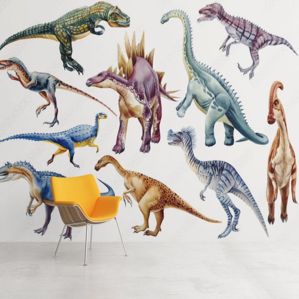 Papier Peint Dinosaure <br/> Impression Panoramique