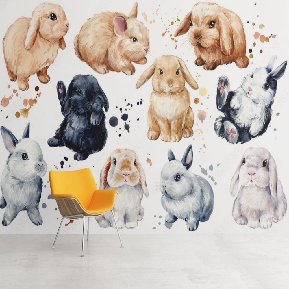 Papier Peint Animaux <br/> Bébé Lapin Mignon