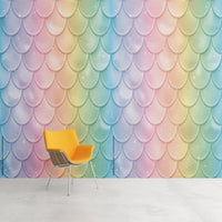 Thumbnail for Papier Peint Fille Classique <br/> Ecaille Sirène Arc-en-Ciel