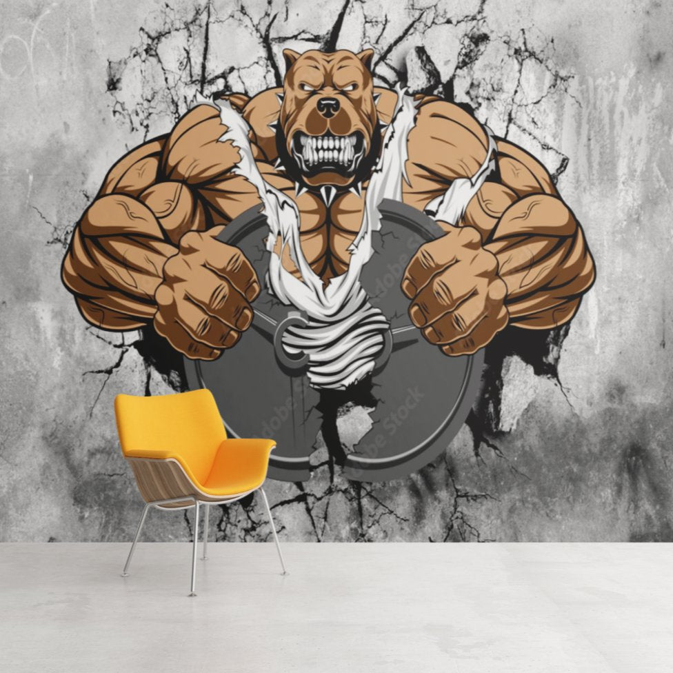 Papier Peint Ado Classique <br/> Musculation & Bouledogue