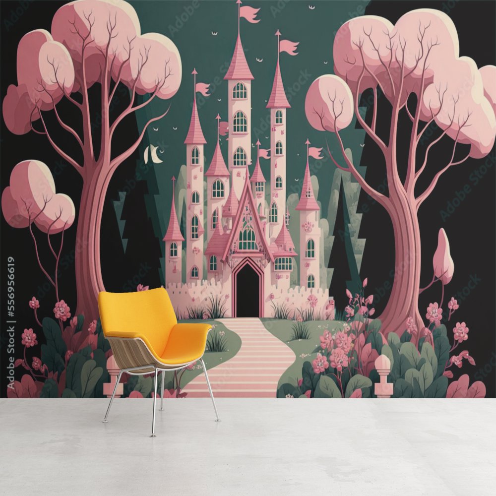 Papier Peint Princesse <br/> Forêt Fantaisiste