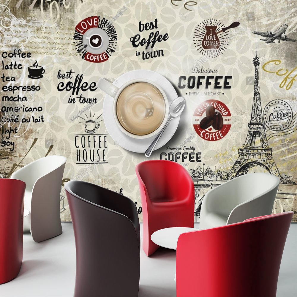 Papier Peint Restaurant <br/> Café de Paris