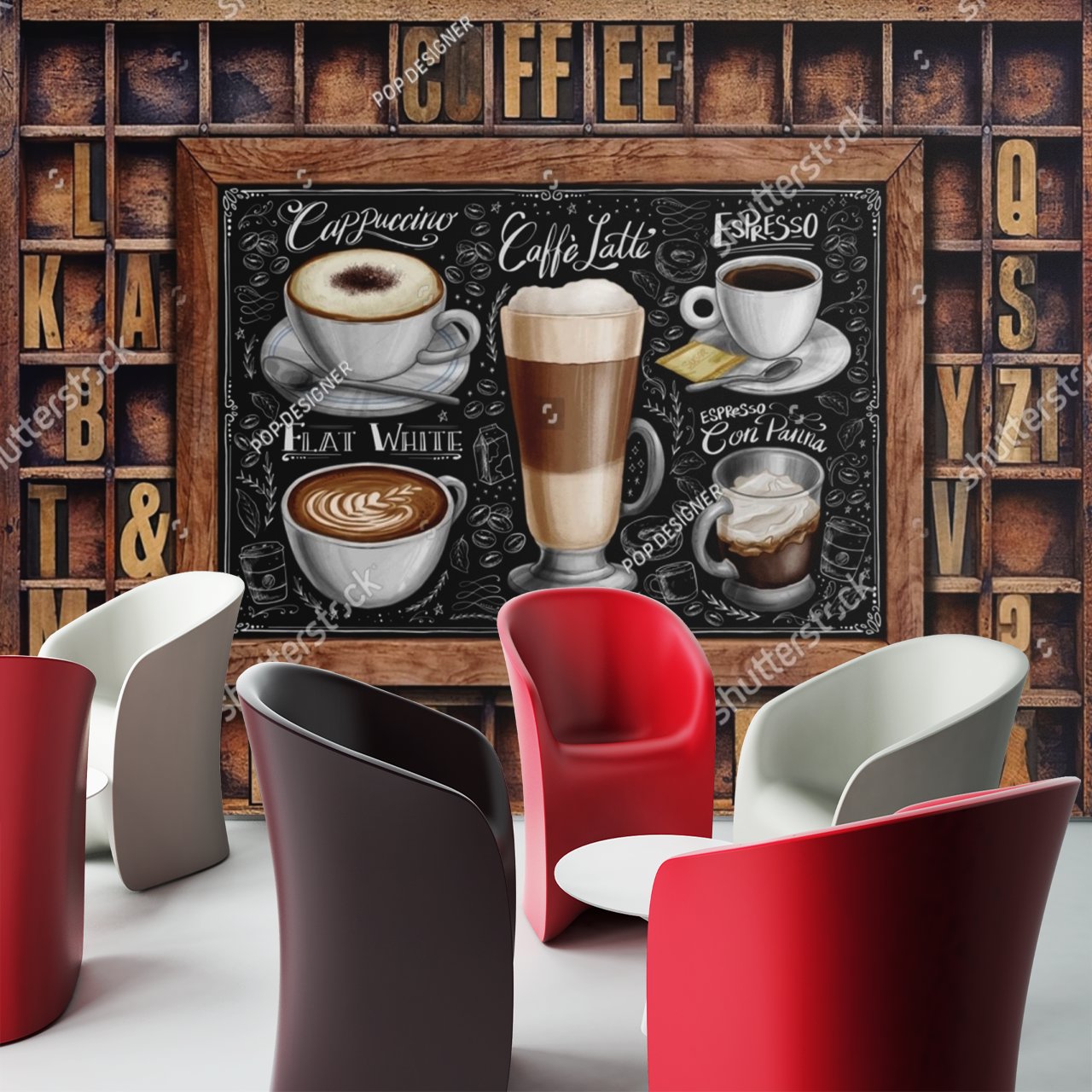 Papier Peint Restaurant <br/> Coin Café