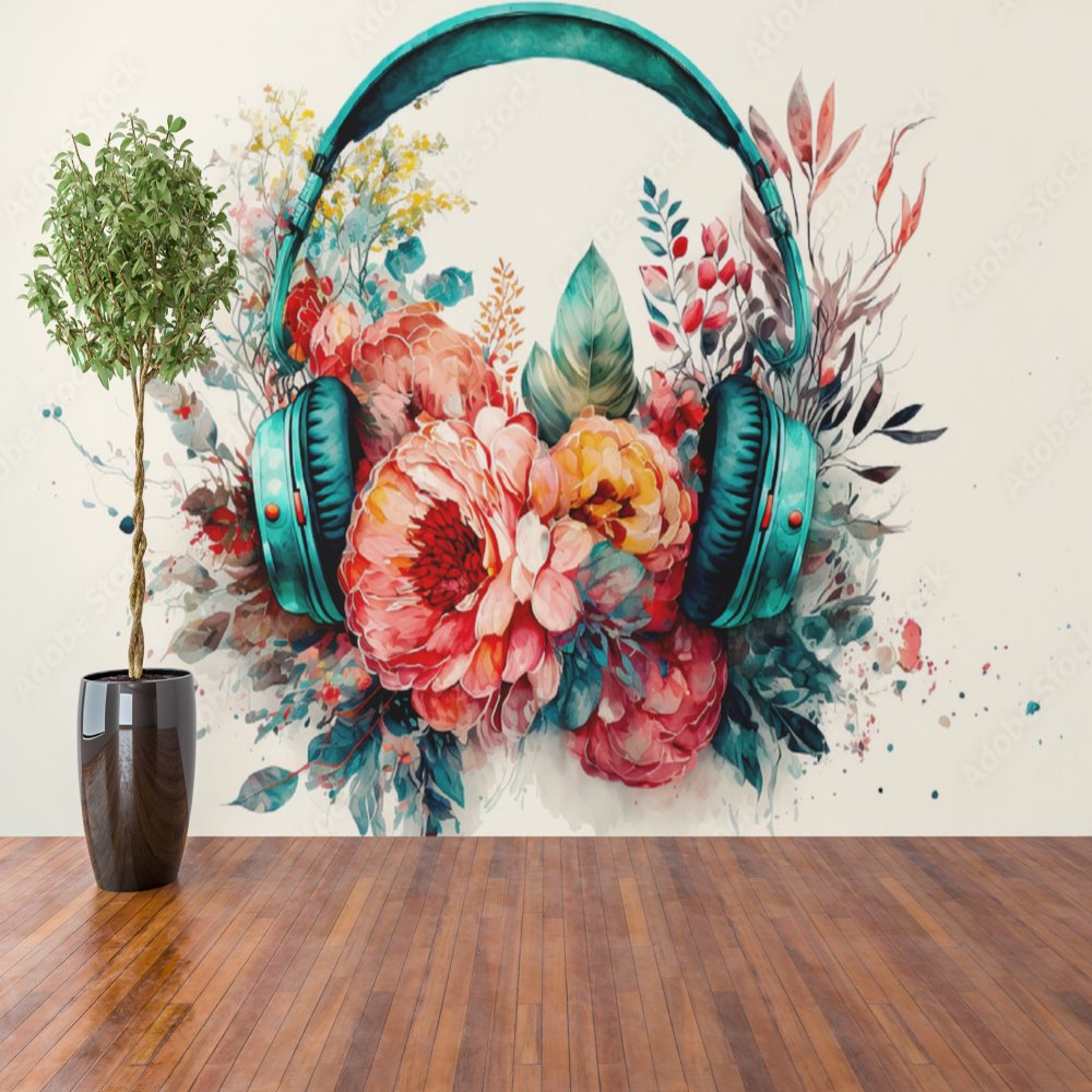Papier Peint Musique <br/> Floraison