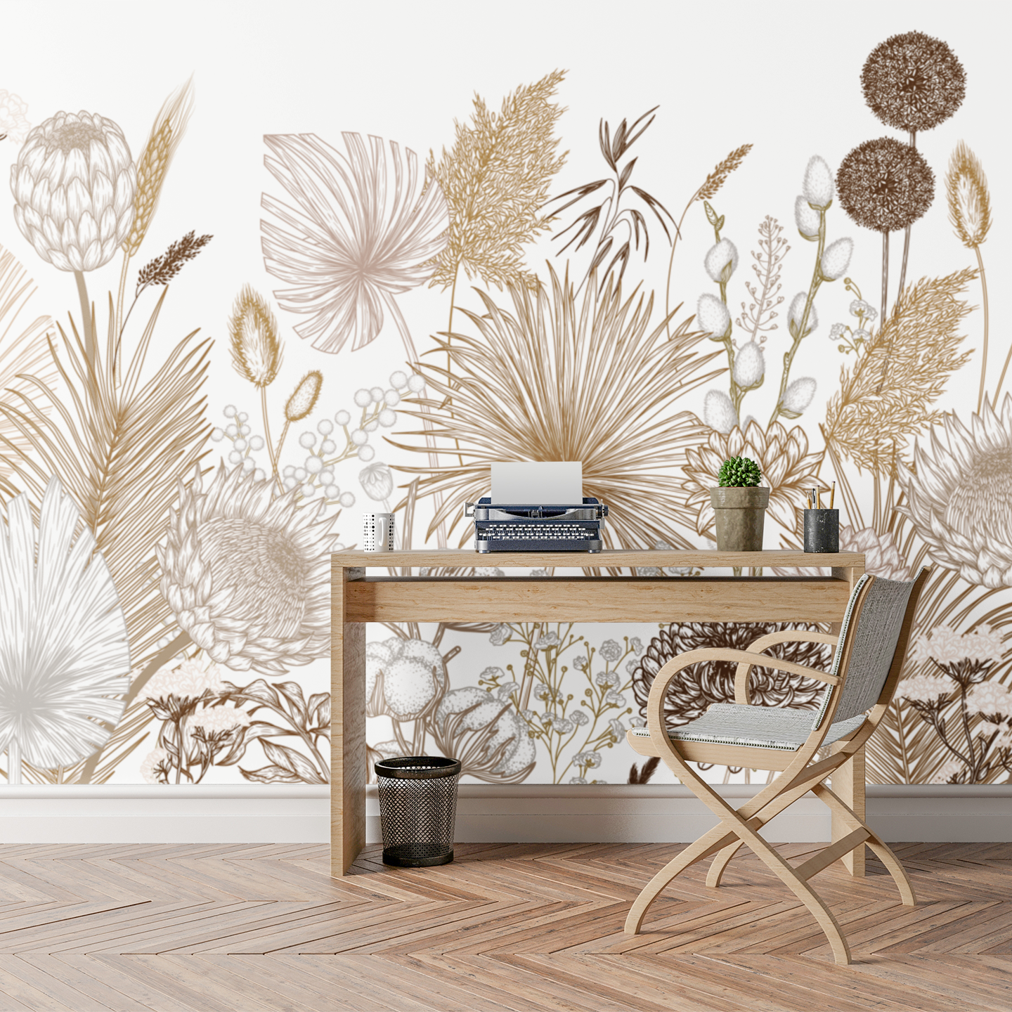 Papier peint feuillage chambre adulte | Le Petit Intissé