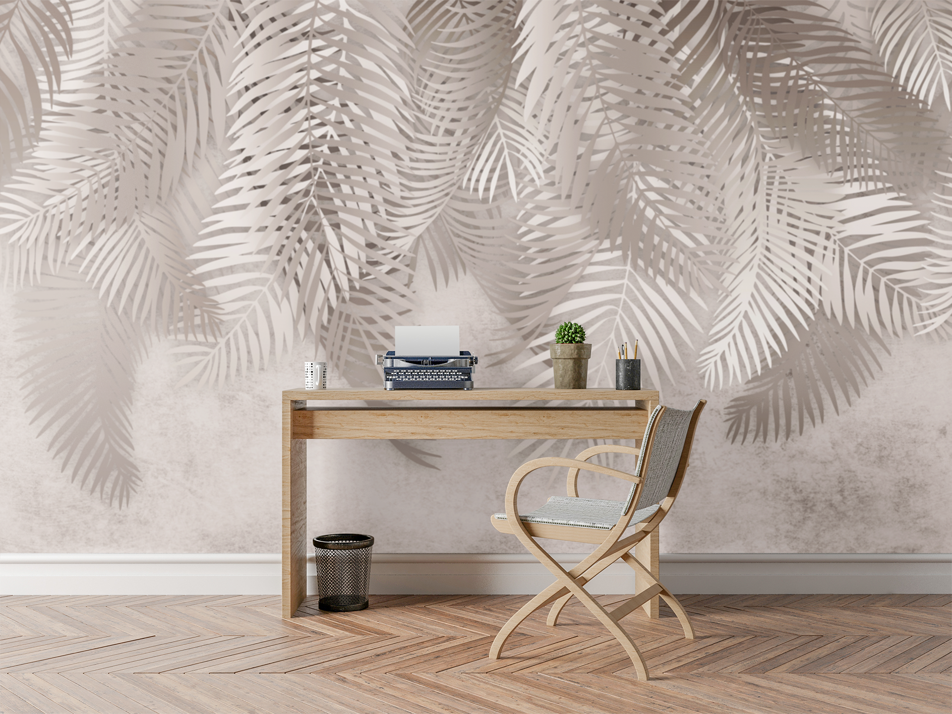 Papier Peint Panoramique Feuillage Tombant  | Le Petit Intissé