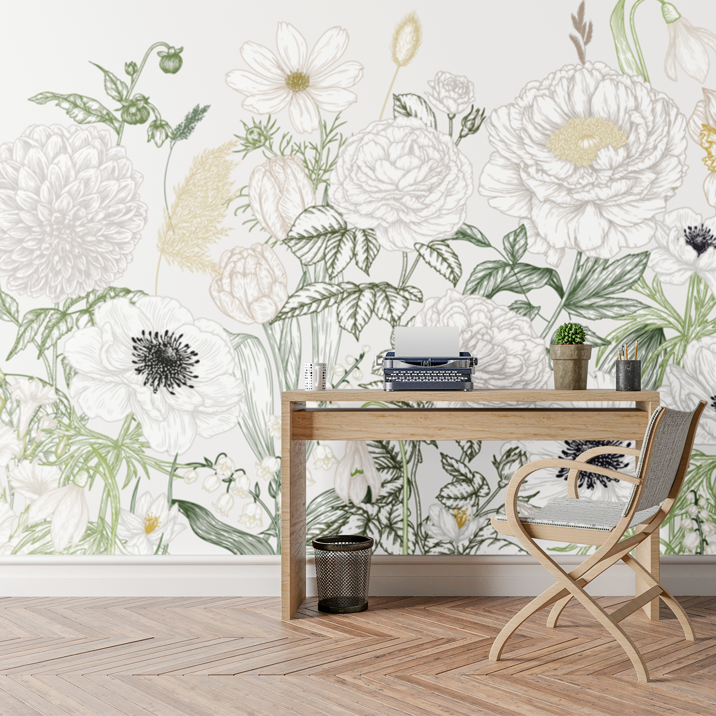 Papier Peint Fleuri Adulte | Le Petit Intissé