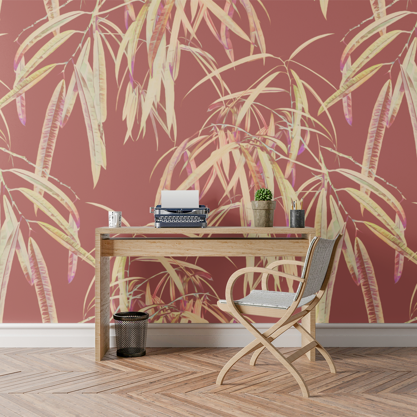 Papier Peint Chambre Adulte Terracota | Le Petit Intissé