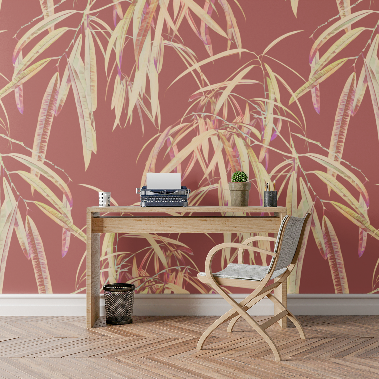 Papier Peint Chambre Adulte Terracota | Le Petit Intissé