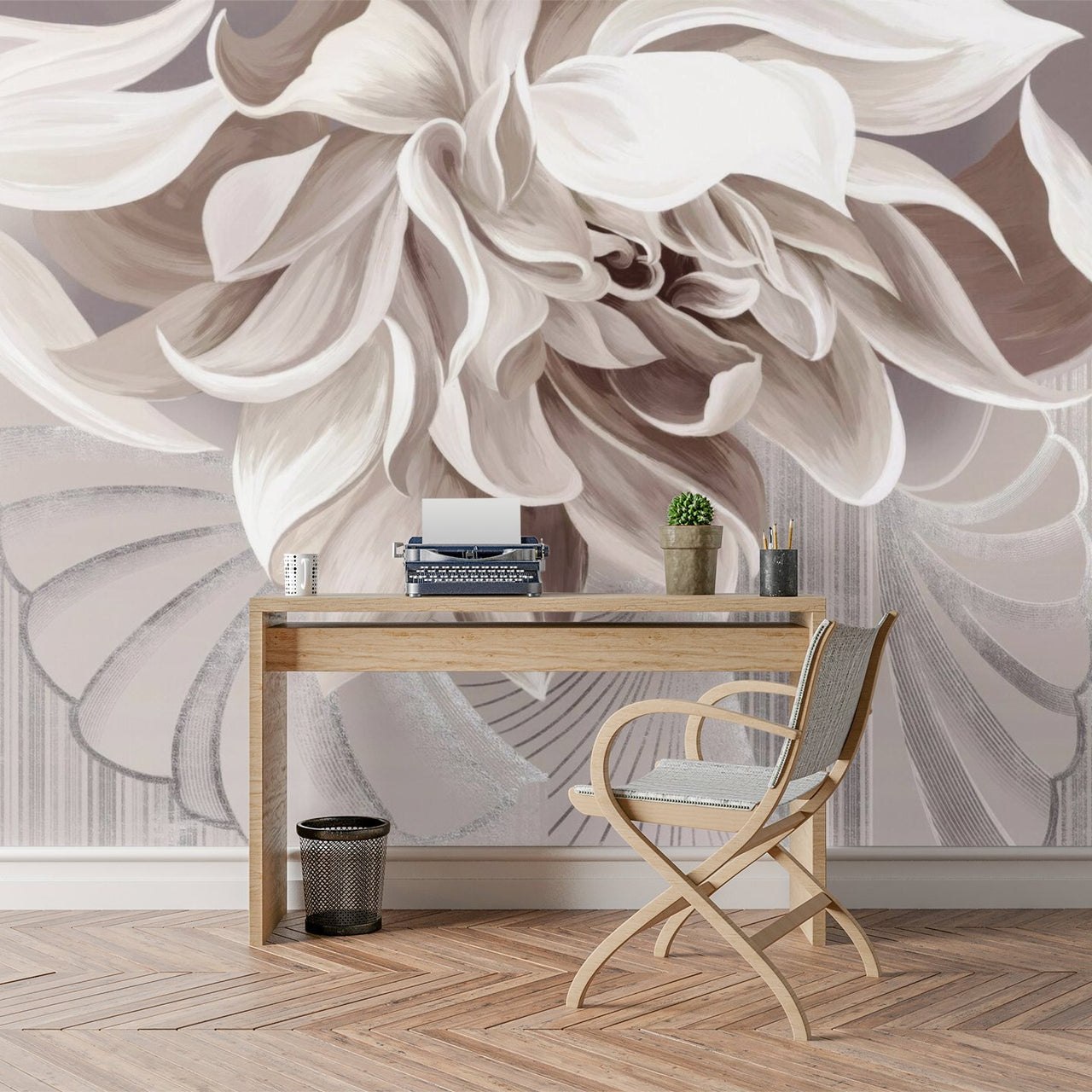 Papier Peint Grosse Fleur