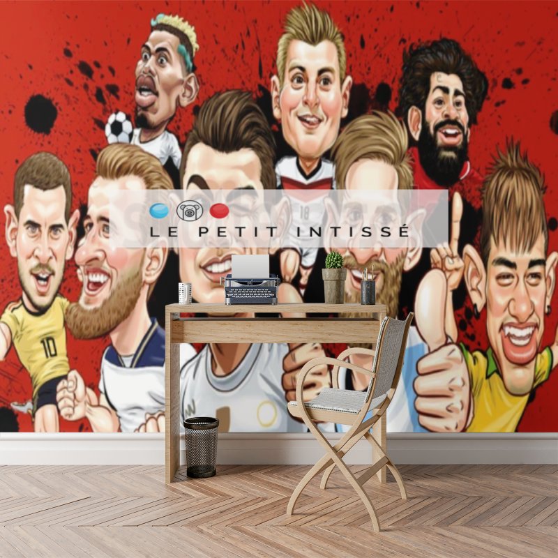 Papier Peint Foot <br/> Footballeur Cartoon