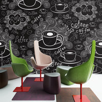 Thumbnail for Papier Peint Restaurant <br/> Cafétaria Noir et Blanc