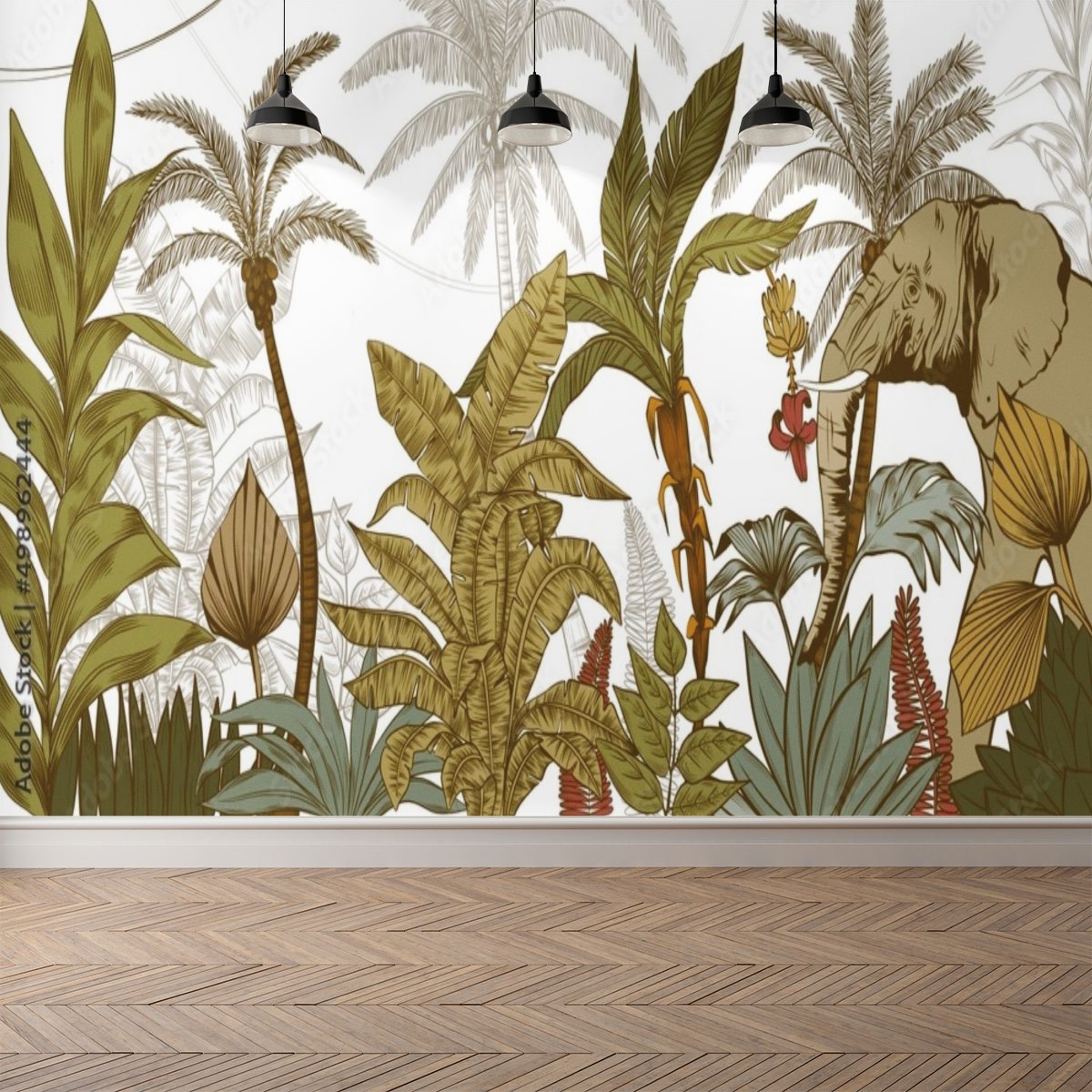 Papier Peint Tropical <br/> Végétal Palmier