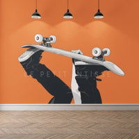 Thumbnail for Papier Peint Ado Classique <br/> Orange Skate